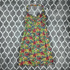 Girls From Savoy Floral Dress Women 8 Colorful Smocked Pockets